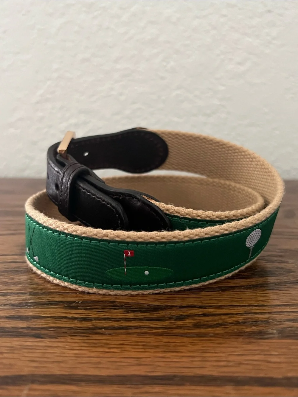 Beyond Creations Boy’s Golf Leather Ribbon Belt Size Large 26”